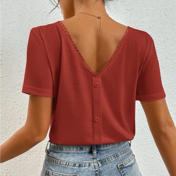 Double v neck tee - Picture 2 of 6